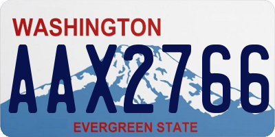 WA license plate AAX2766