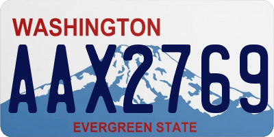 WA license plate AAX2769