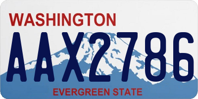 WA license plate AAX2786
