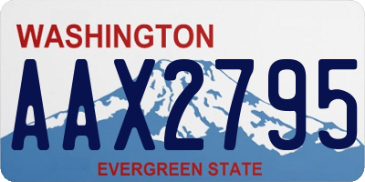 WA license plate AAX2795