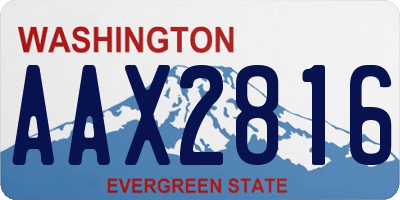 WA license plate AAX2816