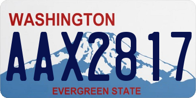 WA license plate AAX2817