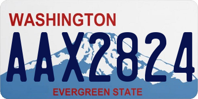 WA license plate AAX2824