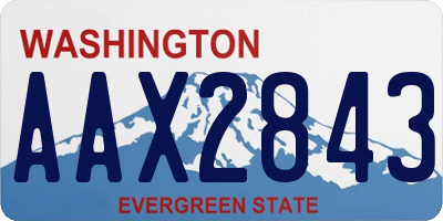 WA license plate AAX2843