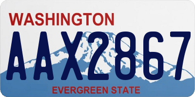 WA license plate AAX2867