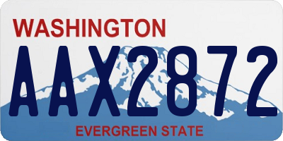 WA license plate AAX2872