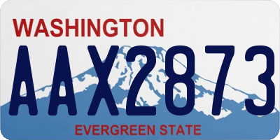 WA license plate AAX2873
