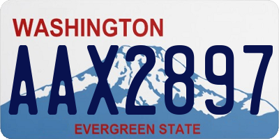 WA license plate AAX2897
