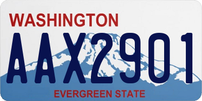 WA license plate AAX2901