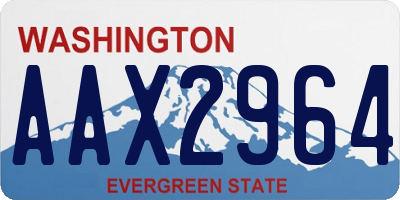WA license plate AAX2964