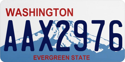 WA license plate AAX2976