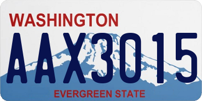 WA license plate AAX3015
