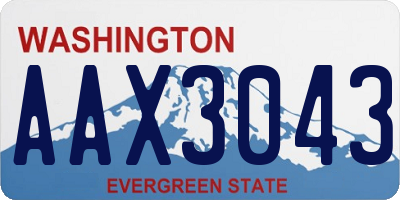 WA license plate AAX3043
