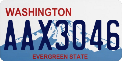WA license plate AAX3046