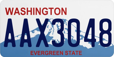 WA license plate AAX3048