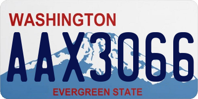 WA license plate AAX3066