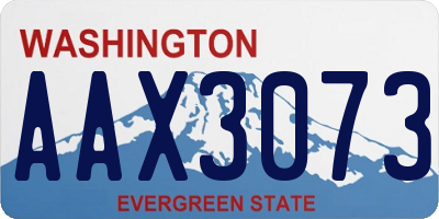 WA license plate AAX3073
