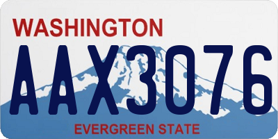 WA license plate AAX3076