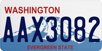WA license plate AAX3082