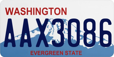 WA license plate AAX3086