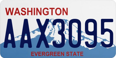 WA license plate AAX3095
