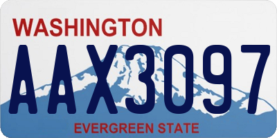 WA license plate AAX3097