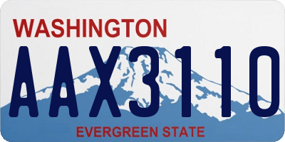 WA license plate AAX3110