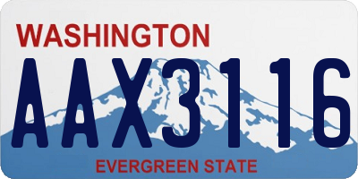 WA license plate AAX3116