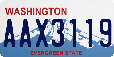 WA license plate AAX3119