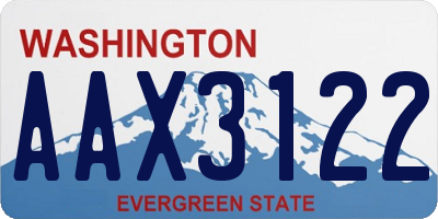 WA license plate AAX3122