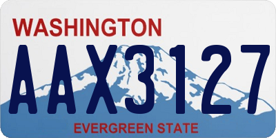 WA license plate AAX3127