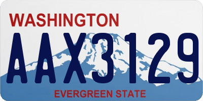 WA license plate AAX3129