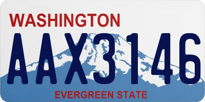 WA license plate AAX3146