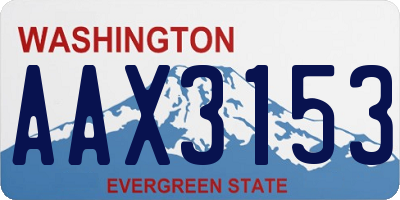 WA license plate AAX3153