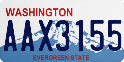 WA license plate AAX3155