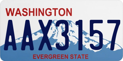 WA license plate AAX3157