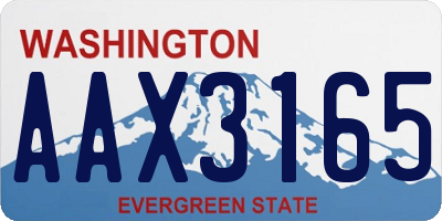 WA license plate AAX3165