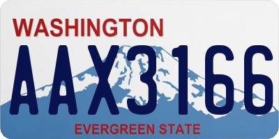 WA license plate AAX3166