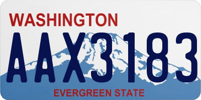 WA license plate AAX3183