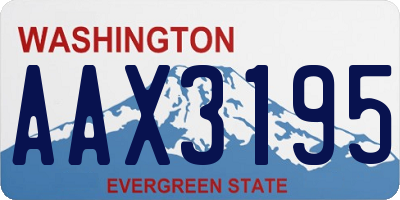 WA license plate AAX3195