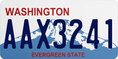 WA license plate AAX3241