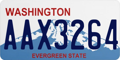WA license plate AAX3264