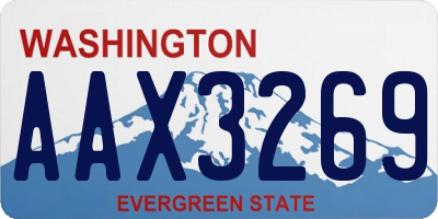 WA license plate AAX3269