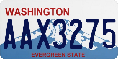 WA license plate AAX3275