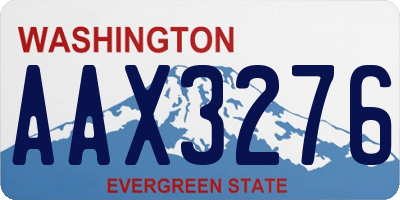 WA license plate AAX3276