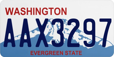 WA license plate AAX3297