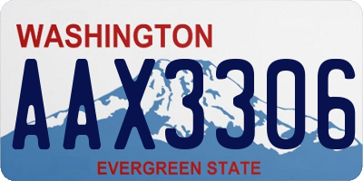 WA license plate AAX3306