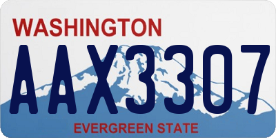 WA license plate AAX3307