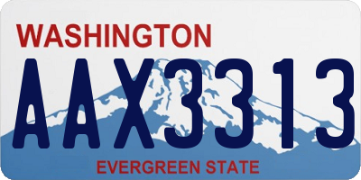 WA license plate AAX3313