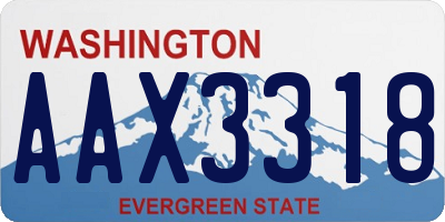 WA license plate AAX3318